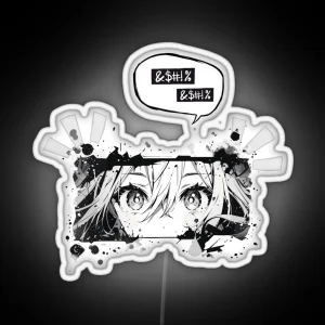 Anime White And Black Demon Slayer RGB Neon Sign