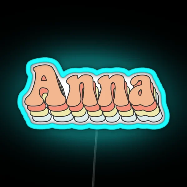 Anna Custom Aesthetic Trendy Name RGB Neon Sign