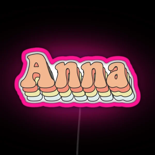 Anna Custom Aesthetic Trendy Name RGB Neon Sign