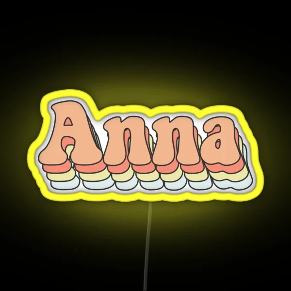 Anna Custom Aesthetic Trendy Name RGB Neon Sign