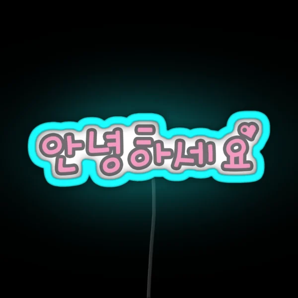 Annyeonghaseyo 2 RGB Neon Sign