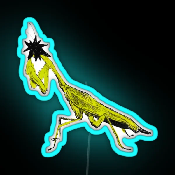 Anonymous Praying Mantis RGB Neon Sign