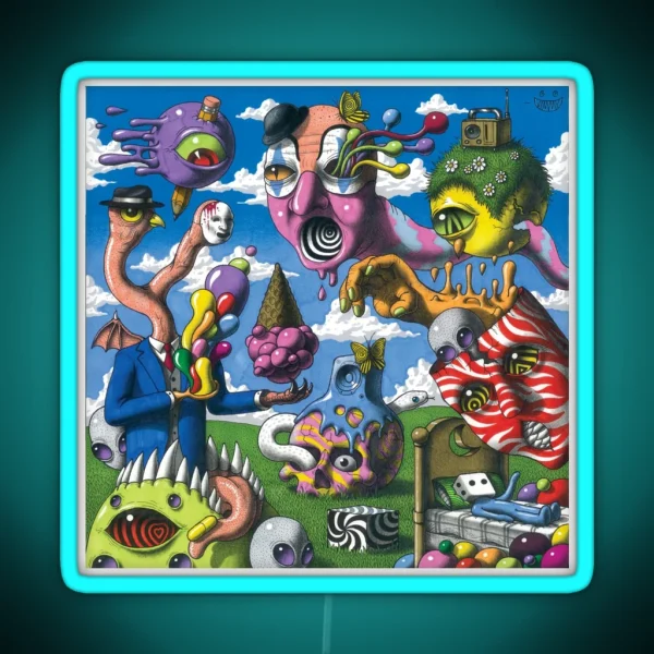Another Psychedelic Album Cover RGB Neon Sign