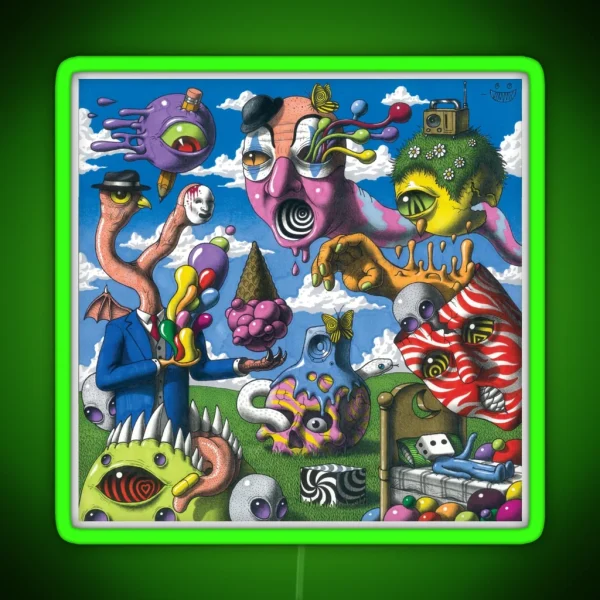 Another Psychedelic Album Cover RGB Neon Sign