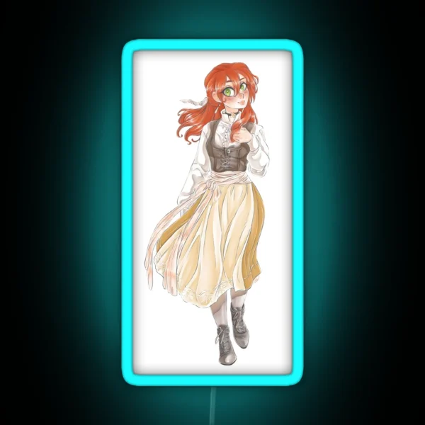 Ans Dirndl Wearing Shirayuki RGB Neon Sign