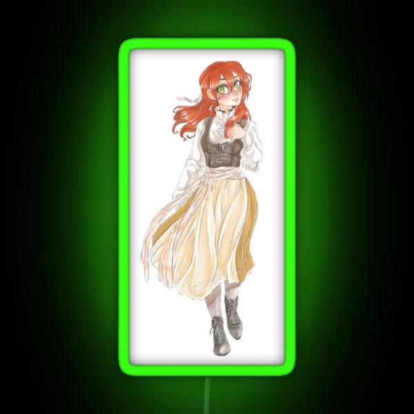 Ans Dirndl Wearing Shirayuki RGB Neon Sign