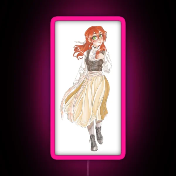 Ans Dirndl Wearing Shirayuki RGB Neon Sign