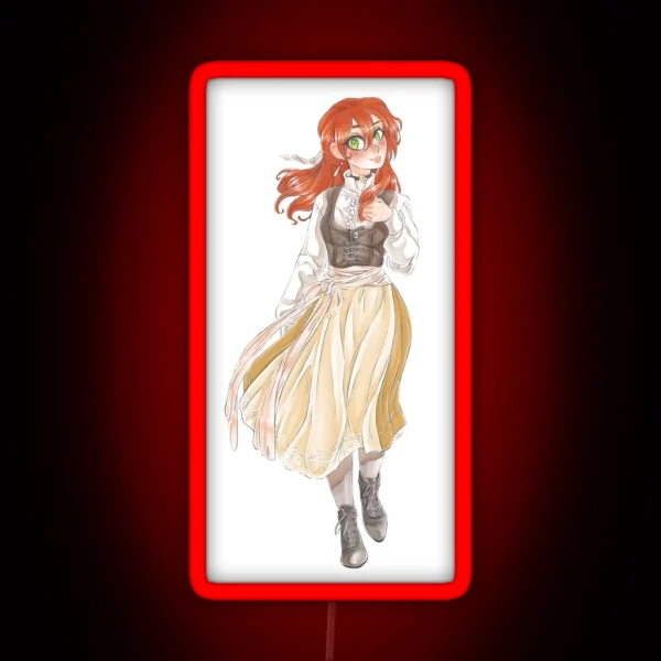 Ans Dirndl Wearing Shirayuki RGB Neon Sign