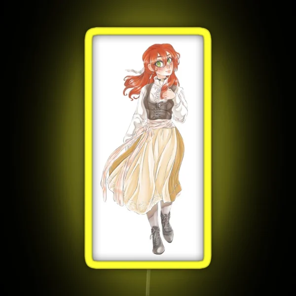 Ans Dirndl Wearing Shirayuki RGB Neon Sign