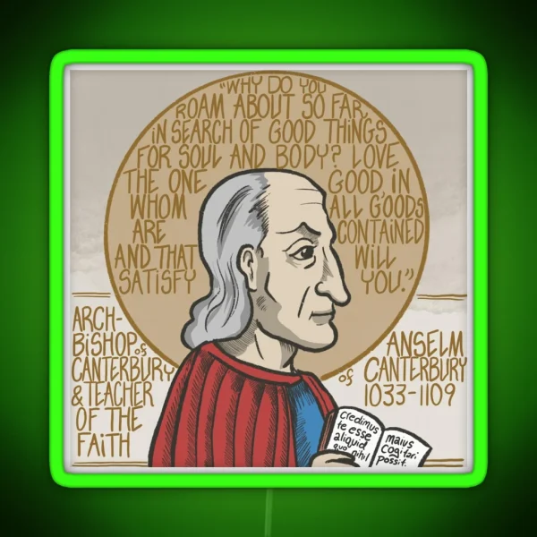 Anselm Of Canterbury RGB Neon Sign
