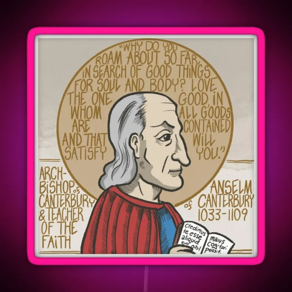 Anselm Of Canterbury RGB Neon Sign