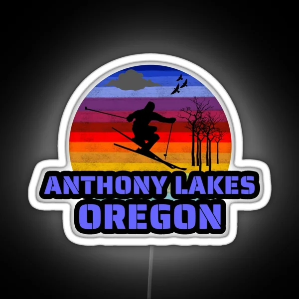 Anthony Lakes Oregon Usa Winter Ski Resort RGB Neon Sign