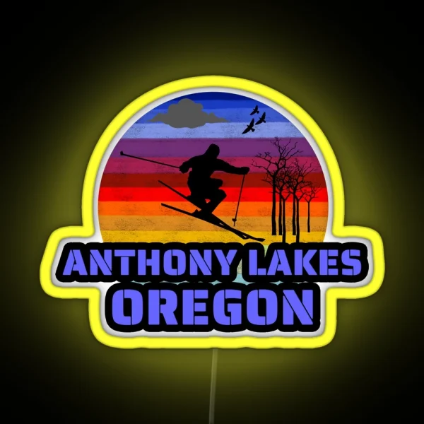 Anthony Lakes Oregon Usa Winter Ski Resort RGB Neon Sign