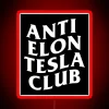 Laugh at Elon with our funny Tesla parody neon decal.