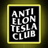 Elon Musk Fan Club Neon Sign with Colorful RGB Lighting Accents