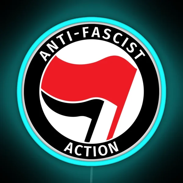 Anti Fascist Action RGB Neon Sign