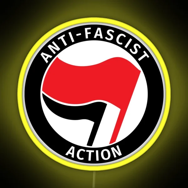 Anti Fascist Action RGB Neon Sign
