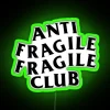 Elegant Neon Sign with Anti Fragile & Fragile Club Design
