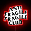 Neon glow of anti-fragile resilience in a fragile world.