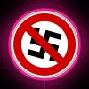 Anti-Nazism Solidarity Illuminated RGB Neon Sign for Home Decor Statement