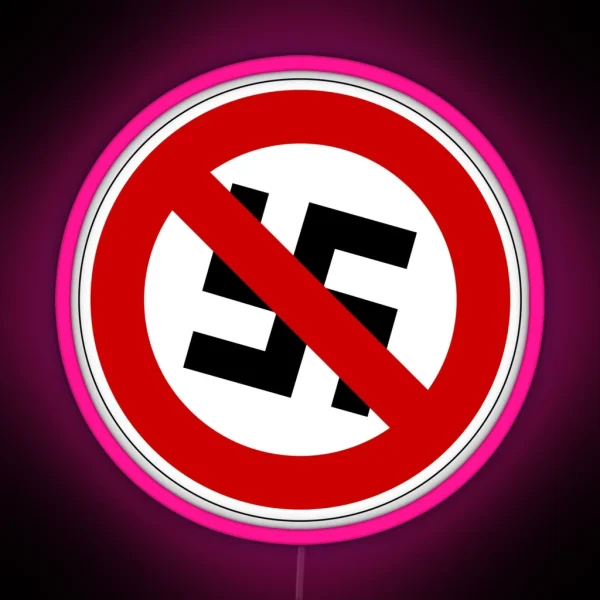 Anti Nazi For Life RGB Neon Sign