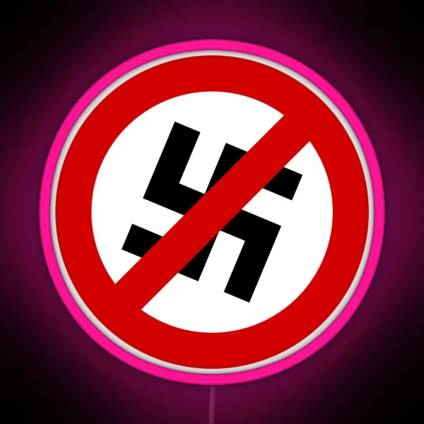 Anti Nazi RGB Neon Sign