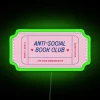Anti Social Book Club Ticket Pink And Blue RGB Neon Sign - Image 4