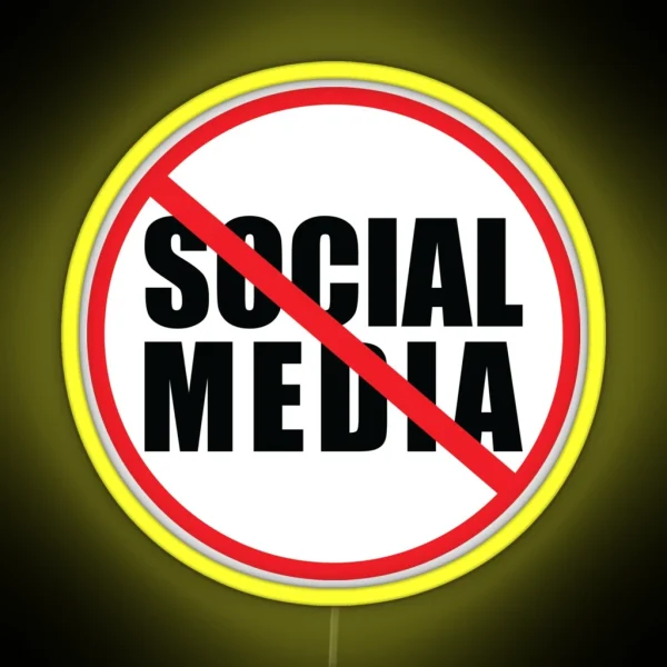 Anti Social Media Sign RGB Neon Sign