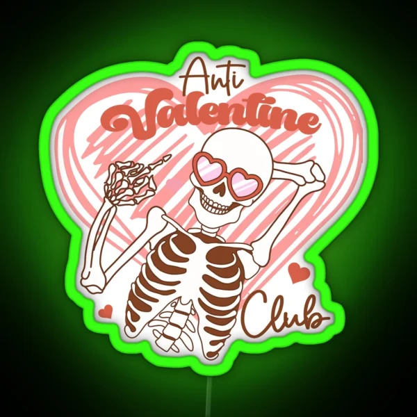 Anti Valentine Club RGB Neon Sign