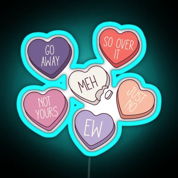 Anti Valentine Club RGB Neon Sign
