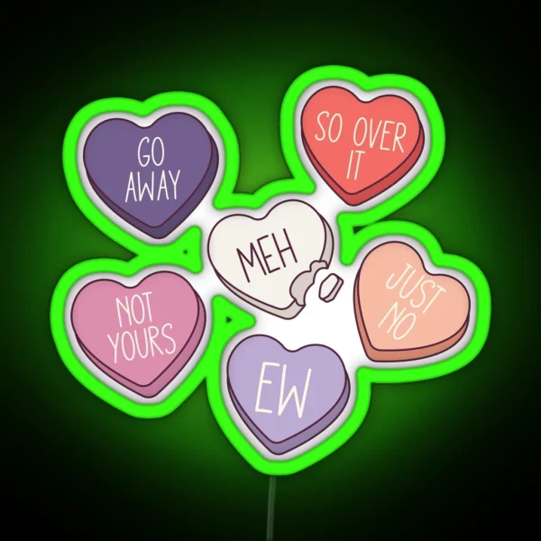 Anti Valentine Club RGB Neon Sign