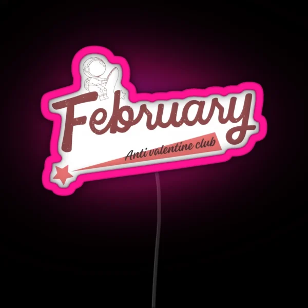 Anti Valentine Club RGB Neon Sign