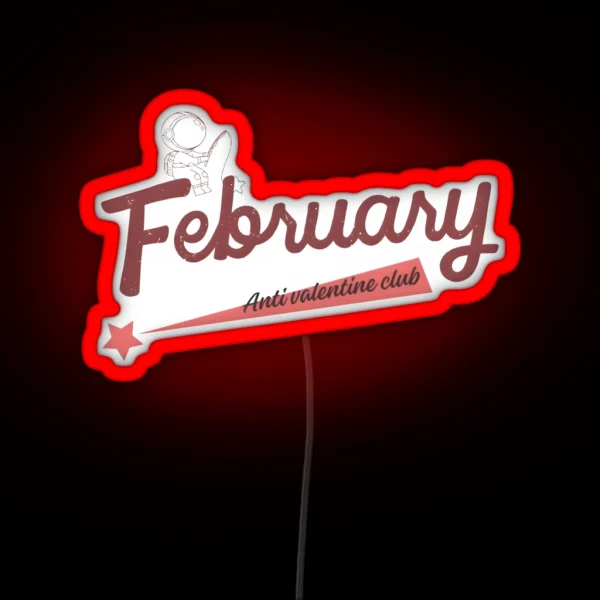 Anti Valentine Club RGB Neon Sign