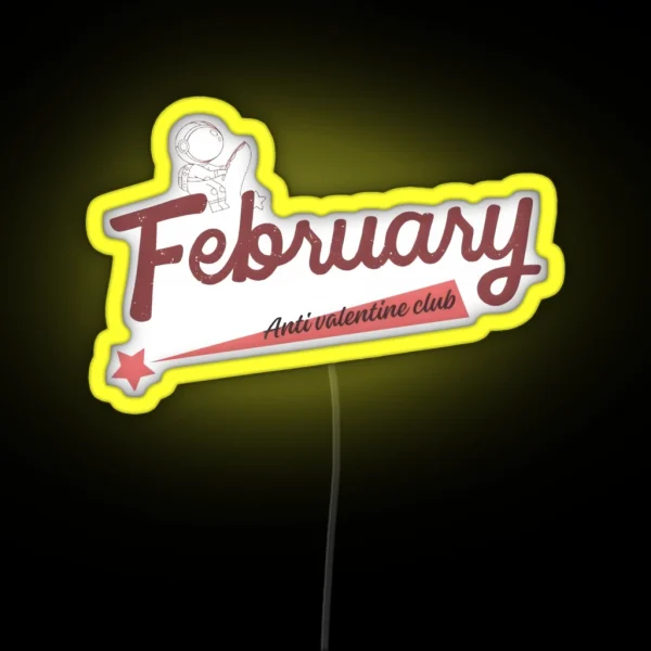 Anti Valentine Club RGB Neon Sign