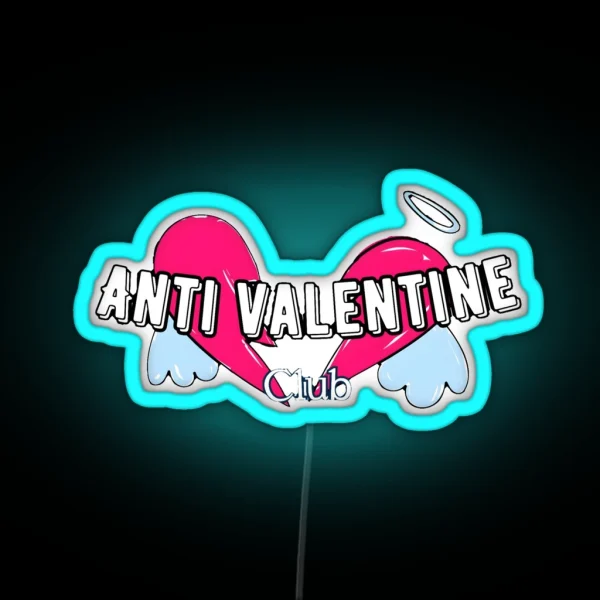 Anti Valentine Club RGB Neon Sign