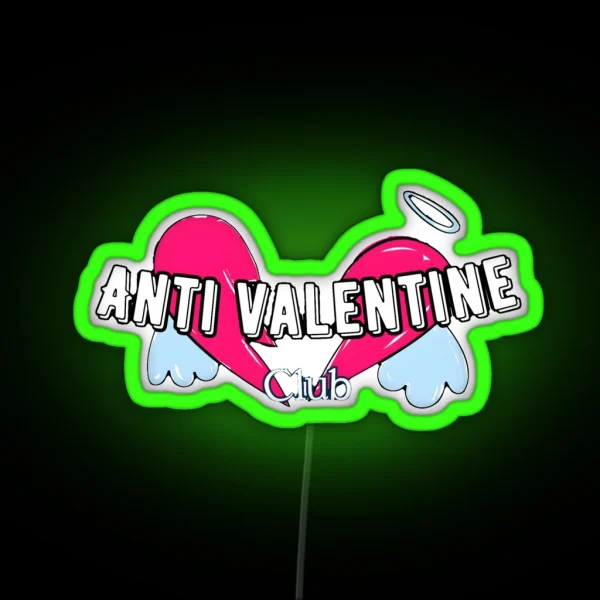 Anti Valentine Club RGB Neon Sign
