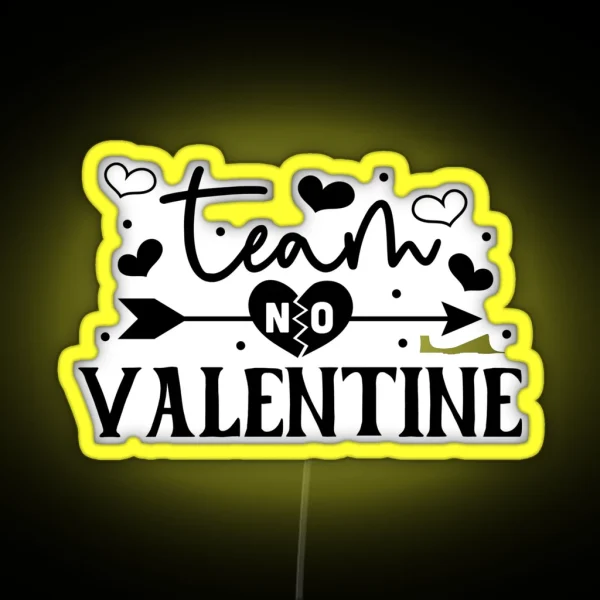 Anti Valentine Funny RGB Neon Sign