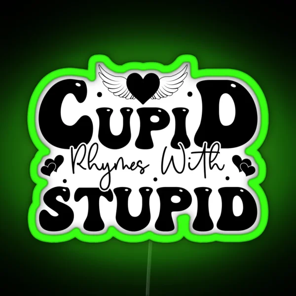 Anti Valentine Funny RGB Neon Sign