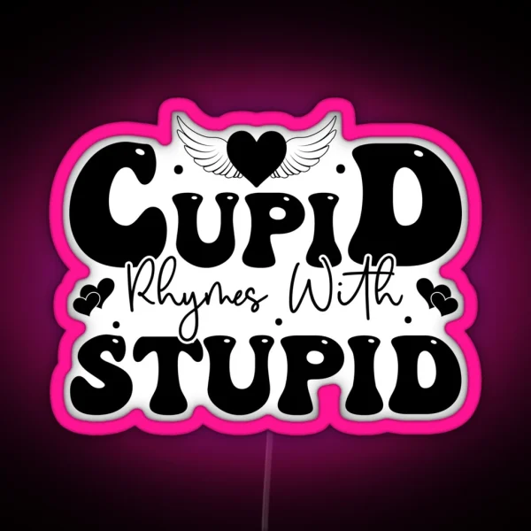 Anti Valentine Funny RGB Neon Sign