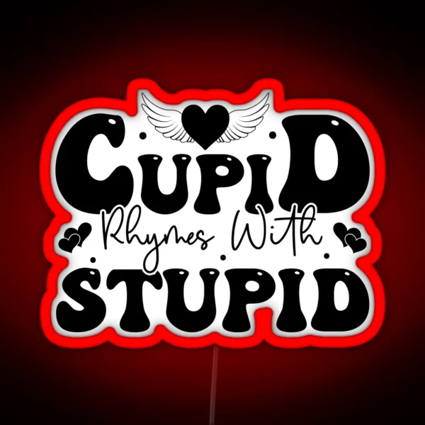 Anti Valentine Funny RGB Neon Sign