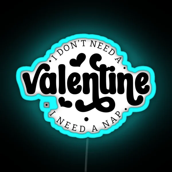 Anti Valentine Funny RGB Neon Sign