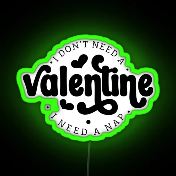 Anti Valentine Funny RGB Neon Sign