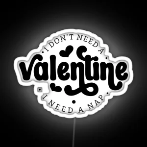 Anti Valentine Funny RGB Neon Sign