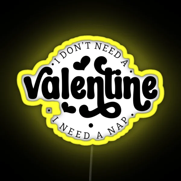Anti Valentine Funny RGB Neon Sign