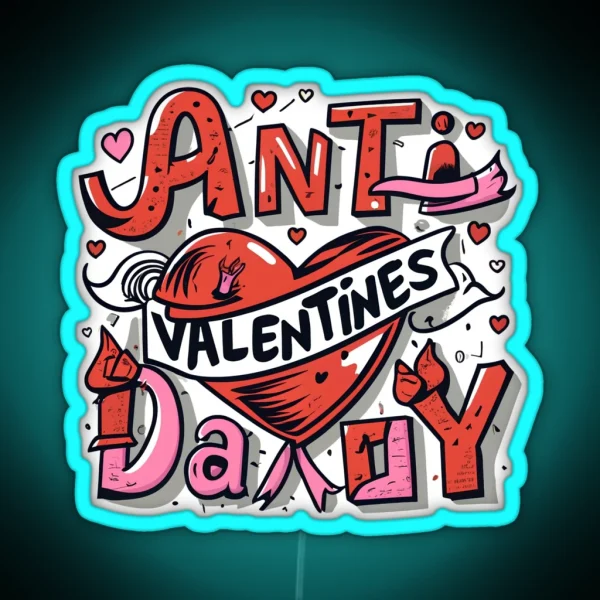 Anti Valentines Day RGB Neon Sign
