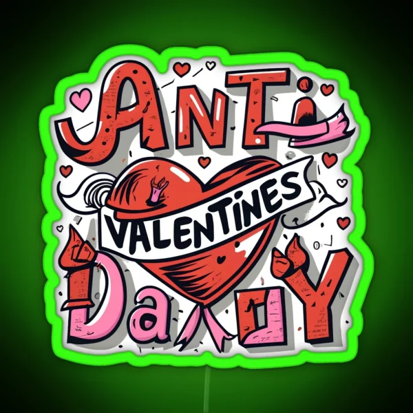 Anti Valentines Day RGB Neon Sign