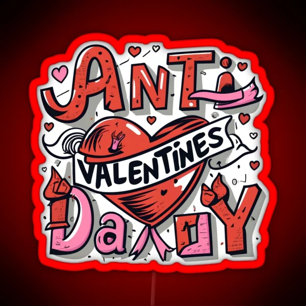 Anti Valentines Day RGB Neon Sign