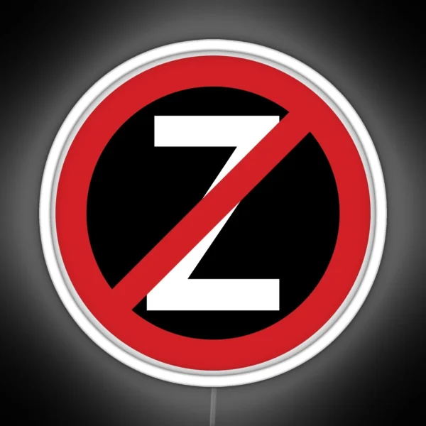 Anti War Anti Z Sign RGB Neon Sign