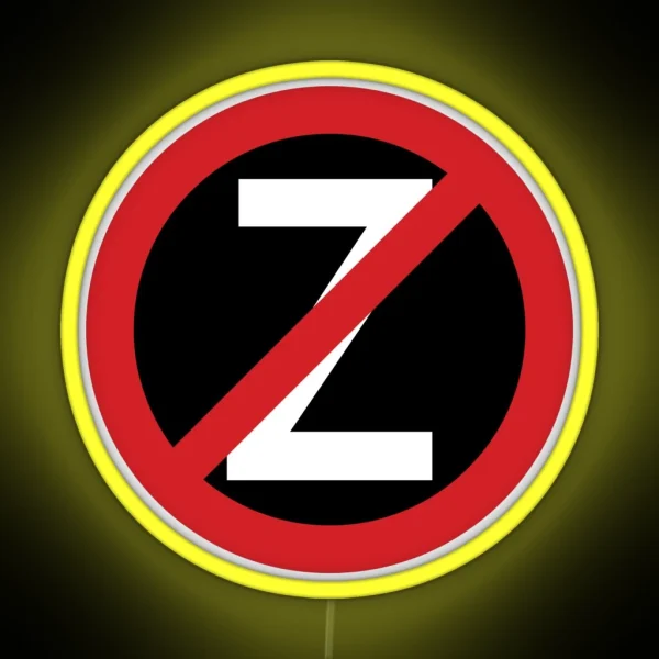 Anti War Anti Z Sign RGB Neon Sign
