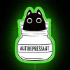 Add colorful, mood-boosting ambiance with this vibrant antidepressant cat sign